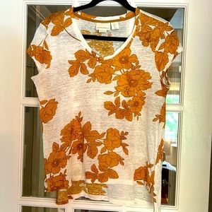 Cynthia Rowley Lightweight 100% linen top.